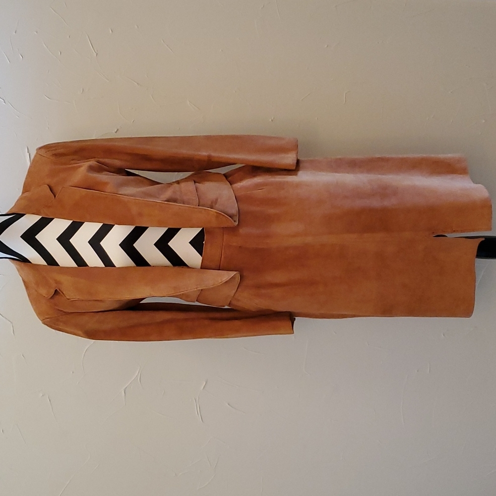 COPY - Vintage Brown Suede Leather Jacket & Skirt 13/14